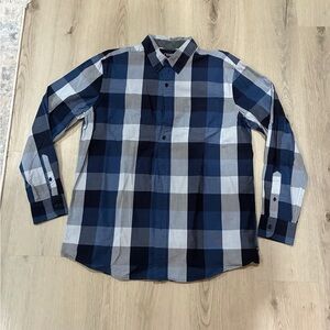 Men's Blue Plaid Shirt